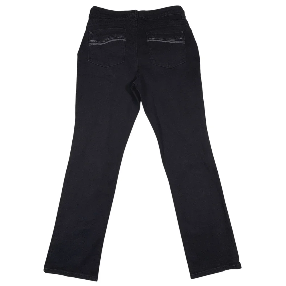 Lee‎ Perfect Fit Secret Shaper Straight Leg Jeans Black Womens 14 Medium